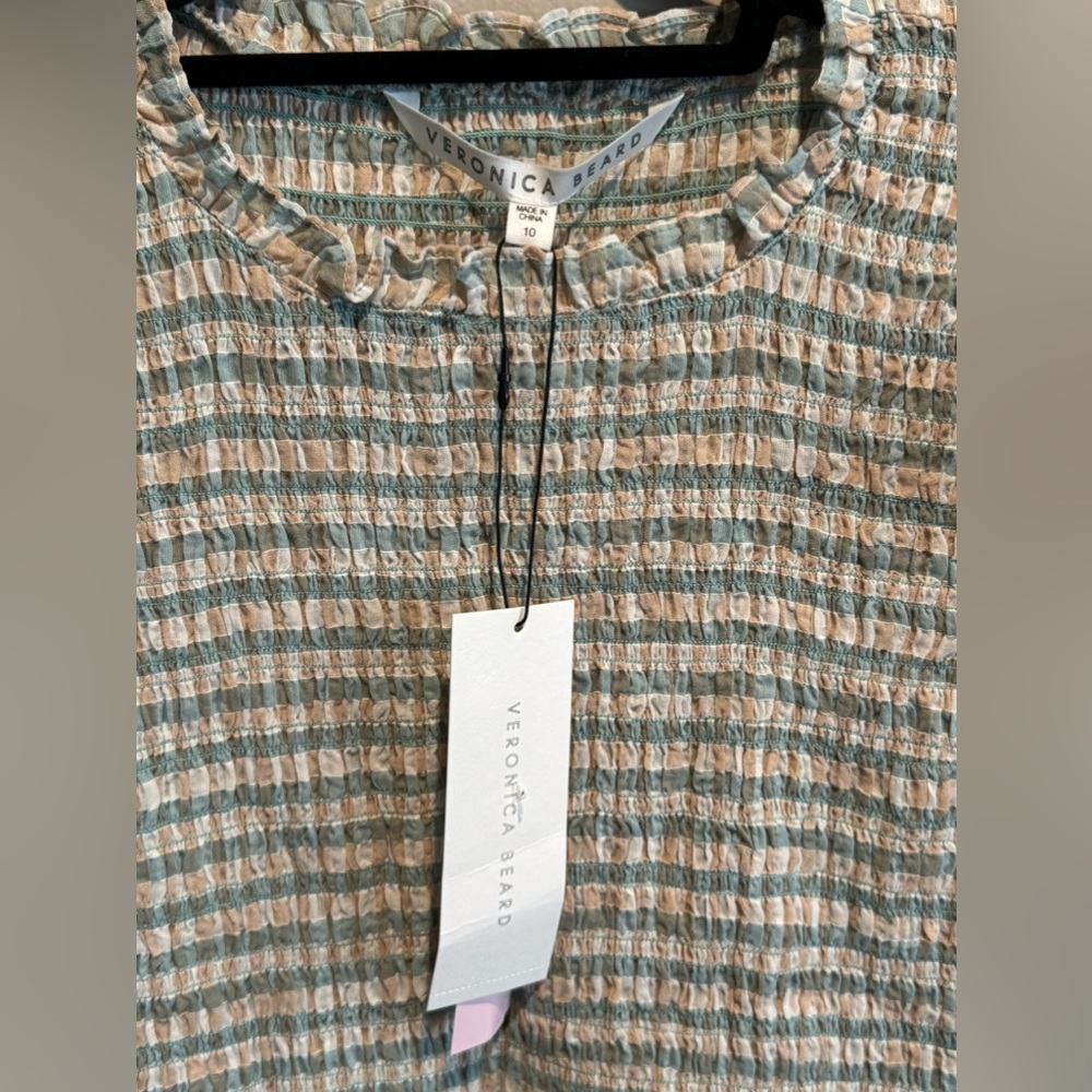 Veronica Beard Smocked Cici Dress - Gingham - Picture 4 of 4